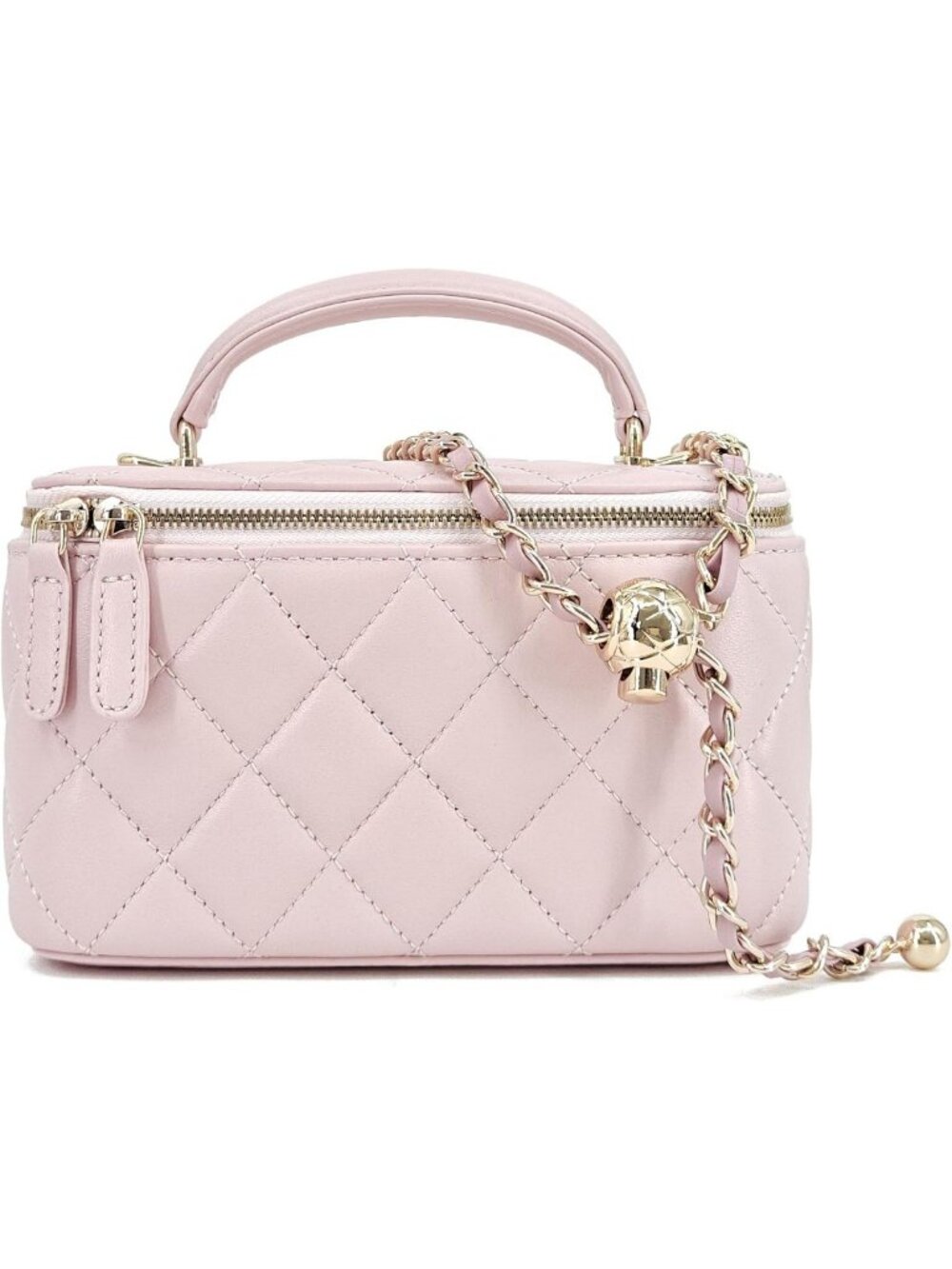 Mini Quilted Lambskin Crossbody Bag | Small Vanity Purse for Women